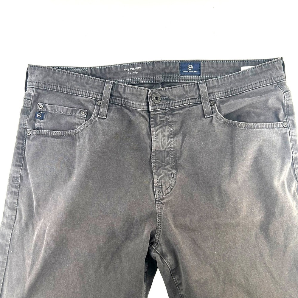 AG Adriano Goldschmied The Everett Slim Straight Men's 5 Pocket Pants Grey 36x32